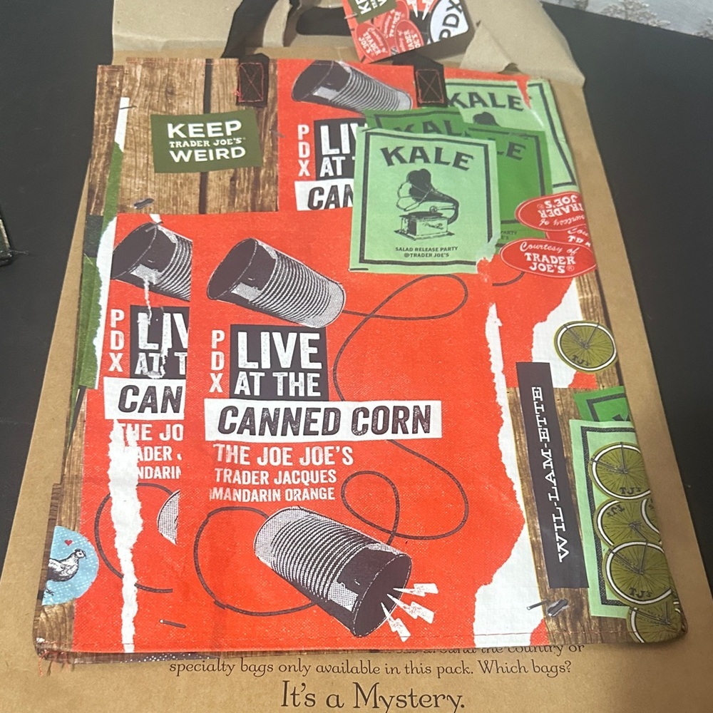 Trader Joe’s rain or shine specialty reusable tote bag